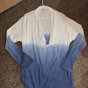 Women's Blue and White Cardigan